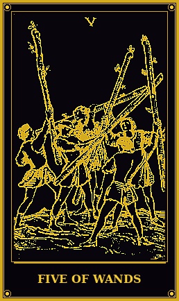 Five of Wands tarot card