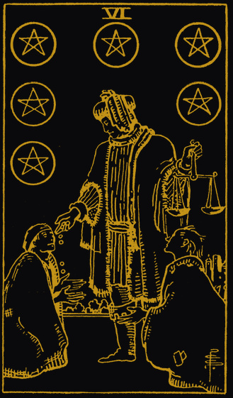 Six of Pentacles tarot card