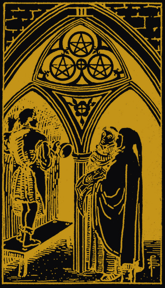 Three of Pentacles tarot card (Rider-Waite-Smith)